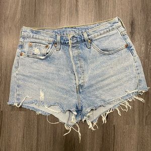 Levi 501s Light Wash Jean Shorts
